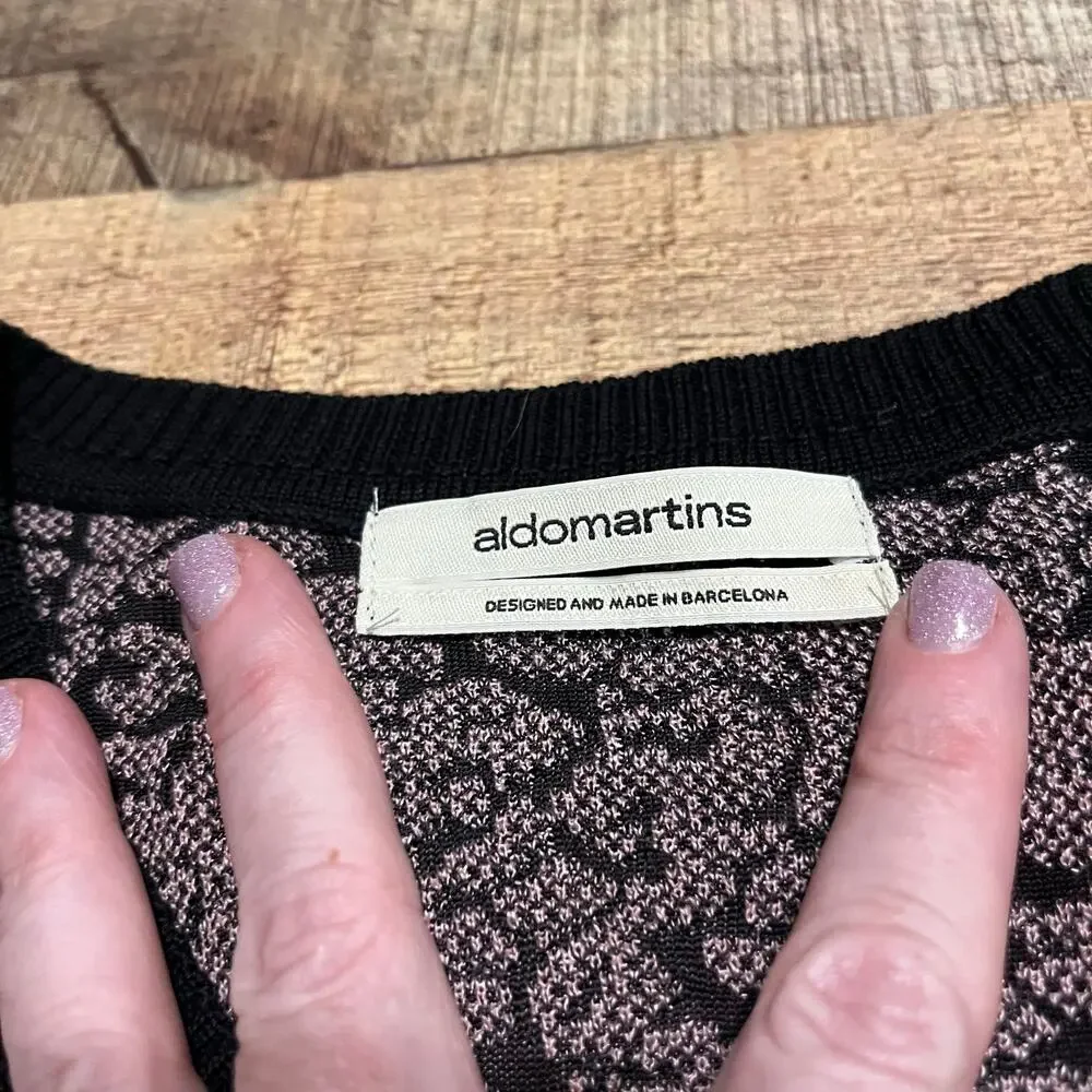 Aldomartins Anthropologie Multicolor Light Wool Blend Knit VNeck Sweater Sz S